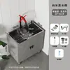 Gabinete de fregadero de acero inoxidable para cocina, fregadero integrado, gabinete de fregadero simple para el hogar, gabinete de fregadero de un o dos tazones