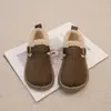 Zapatos Birkenstock de suela blanda para niñas, nueva colección otoño/invierno 2026, zapatos peludos infantiles de moda y versátiles, zapatos de algodón estilo retro para niños mayores