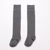 Calcetines Largos de Tejido Liso para Niños Otoño e Invierno 2017 Nuevos Calcetines Largos de Color Sólido Calcetines de Algodón para Niños 6001
