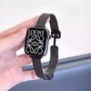 Adecuado para iWatch S9, Apple Watch, Xiaomi Band 8, Correa de Malla de Espiga de Trigo con Cierre Magnético