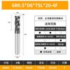 Fresa de Topo 58 Sanjun Suzhou Série GM Zhuzhou Fresadora CNC de 4 Filos com Ponta Arredondada Liga Super Dura Aço Tungstênio Fresadora