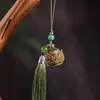 Talla en Madera Paz y Alegría Todo Sale Bien Accesorios DIY Llavero Accesorios Colgantes Etiqueta de Fortuna Tallado en Madera Hecho a Mano de Moda