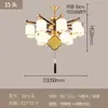 Nuevo candelabro de sala de estar de estilo chino totalmente de cobre, madera maciza, de alta gama y elegante, luz principal para vestíbulo de villa, lámpara de comedor de estilo chino, modelo nuevo