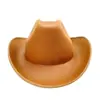 Sombrero Vaquero Blanco en Blanco Publicidad Promoción Impresión Logo Fieltro Vaquero Vacaciones Carnaval Fiesta Occidental Sombrero Adulto