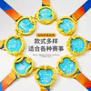 Medalla Metálica de Arena Líquida de Nuevo Estilo para Conmemoración del Día de Deportes Escolares de Otoño, Placa para Competición de Esquí, Premio de Honor para Eventos de Caminata