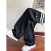 Pantalones Cargo Tie-Dye para Hombre, Estilo Otoño, Bolsillos Grandes, Estilo High Street Americano, Corte Holgado, Pantalones Deportivos Versátiles de Pierna Recta