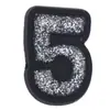Adesivos de Letras e Números de Borracha Macia em PVC Prateados Produtos Periféricos Culturais e Criativos Capa de Celular Decoração Plana Acessórios DIY