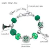 Pulseira e Brinco Temáticos do Emblema da Casa de Hogwarts de Harry Potter Conjunto Slytherin Pulseira
