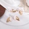 Pendientes de hoja coreana con diseño de aguja de plata 925, joyería para mujer, estilo Dongdaemun