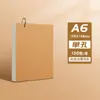 Caderno A5 de folhas soltas com argolas para pendurar na parede anel de ferro pequeno caderno capa de couro caderno em branco destacável caderno A6 caderno de pintura