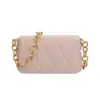 Bolsa pequena transversal feminina 2025 nova primavera e verão design de nicho bolsa de ombro padrão diamante estilo pequeno Chanel corrente bolsa de ombro único