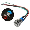 Interruptor de Botão Metálico 12MM Auto-Retorno Momentâneo Redondo À Prova d'Água Alimentação Auto-Travante Botão de Modificação para Carro Pequeno