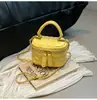 2025 Nuevo Estilo de Verano Hermoso Bolso Cuadrado Pequeño, Bolso Cruzado Versátil y Exquisito, Bolso de Hombro Diario Brillante Personalizado con Cadena para Mujer