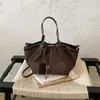 Bolso Tote de Cuero Suave Patchwork Mate Vintage para Mujer, Bolso Cruzado de Hombro Único, Bolso de Mano Nuevo 2026 para Viajes Diarios, Lujo Ligero de Gama Alta