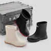 (Ecológico) Botas de Lluvia de Moda Transfronterizas para Hombre, Suela Suave para Parejas al Aire Libre, Zapatos Impermeables Versátiles, Talla Grande Antideslizantes de Goma para Cocina