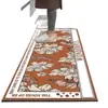 Tapete de Chão Descartável de Lama Diatomácea para Cozinha de Casa, Absorvente de Água, Antiderrapante, à Prova de Salpicos, Tapete de Pé Longo para Área do Fogão, Descartável