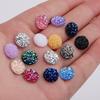 10mm yeso fondo plano resina diamante mineral cristal racimo cóncavo-convexo accesorios de joyería parche de joyería DIY en stock