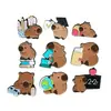 Broche de Capibara Personalizado y Creativo, Set de Serie de Caricaturas Lindas de Capibara, Accesorios de Insignia de Metal