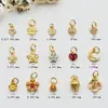 Accesorios de Plata de Ley 925 Colgante de Flor Corazón Estrella de Cinco Puntas Pulsera de Cuentas de Cristal DIY Accesorios para Joyería