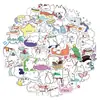 50 Pegatinas de Ardilla Bebé de Dibujos Animados Sin Infracción para Maleta, Cuaderno, Guitarra, Impermeables, Extraíbles, Sin Repetir