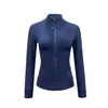 Lu Yoga Wear Top Defia para Mujer Chaqueta Deportiva Otoño e Invierno Cuello Alto Delgado Aspecto Adelgazante Chaqueta de Fitness Ropa con Protección Solar