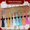 7cm bookmark pequeno borla borla corda jade contas pendurado orelha U disco sachê pingente ventilador pingente por atacado