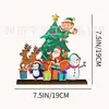 Artesanías de madera navideñas, piezas decorativas exquisitas, decoraciones festivas para fiestas y adornos de mesa para realzar el ambiente festivo
