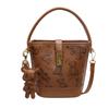 Bolso de Mano de Moda de Alta Gama para Mujer 2024 Nuevo Otoño e Invierno Retro Simple Bolso Balde Nicho Bandolera Hombro