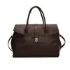 Bolsa Portátil Retro Estilo Dinero Antiguo de Comercio Exterior para Mujer 2025 Principios de Primavera Maletín Simple Elegante para Viajero de Negocios Bolso Cruzado