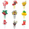Clips para Papel de Goma Suave de PVC de Dibujos Animados Navideños, Marcadores Creativos Festivos, Separadores de Páginas para Cuadernos, Regalos y Recuerdos Navideños
