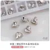 Joyería para Uñas Artísticas de Diamante Blanco Brillante, Bolas de Diamante Hechas a Mano de Alta Gama, Accesorios de Diamante para Uñas Grandes de Ángulo Recto con Acabado Total de Diamante