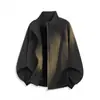 Chaqueta americana retro de cuello alto transfronteriza para hombre, nueva chaqueta casual de trabajo para exteriores de ajuste holgado para primavera y otoño