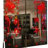 Festival de Primavera Pegatinas de Ventana de Linterna Tienda Decoraciones de Feliz Año Nuevo Pegatinas de Puerta Pegatinas de Ventana Pegatinas de Vidrio de Año Nuevo