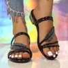 Sandalias de Playa Casuales de Verano 2026 para Mujer de Talla Grande, con Tira de Dedo y Punta Redonda, Talla Única