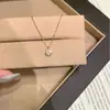 Electrochapado en Oro Real, Collar de Zirconia Brillante en Forma de Gota de Agua Popular en Xiaohongshu, Colgante Simple Transfronterizo Europeo y Americano, Envío Directo de Una Pieza