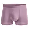 Ropa interior de una pieza para hombre de seda helada sin marcas, boxers de malla transpirable, entrepierna antibacteriana, ligero, súper elástico, secado rápido, cuatro esquinas