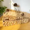 Dropshipping Internacional Cesta de Armazenamento Trançada de Capim-Cabaça Cesta de Armazenamento de Rattan Mesa de Centro de Mesa de Cozinha Quarto Armário Pastoral