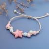 Serie Océano pulsera de cuerda trenzada hecha a mano de cerámica lindo gatito pequeño fresco joyería simple ajustable venta al por mayor