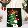 Nova Sacola de Presente de Natal Saco de Papel Surpresa para Embalar Presente Sacola Tote de Papel Kraft Lembrança de Festa de Feriado