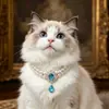 Collar para Mascota Gato Transfronterizo Perla Princesa Oso de Peluche Collar para Perro Pequeño y Grande Joyería Accesorios de Cumpleaños