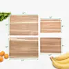 Conjunto de Tábuas de Corte de Madeira Espessadas e Ampliadas Madeira de Acácia Conjunto de Quatro Peças Tábua para Delicatessen Tábua de Corte Doméstica