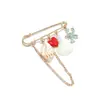 Estilo Vacaciones de Verano en la Costa Colgante de Concha Corazón Langosta Cadena de Pin Grande Borla Broche Antiexposición para Mujeres Venta al por Mayor