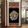 Ocho Tesoros Auspiciosos decoración cálida para la entrada del hogar pintura colgante tela pared de fondo de la sala de estar tela colgante pasillo pasillo tela pintura