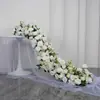 Arreglo Floral para Fondo de Boda, Decoración Floral de Arco, Escaparate, Flores de Mesa para Sala de Exposiciones, Tira Larga de Flores, Flores Artificiales, Flores Falsas, Flores para Decoración de Punto Fotográfico Popular