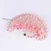 Accesorios Vintage para el Cabello Pinza Pavo Real Pinza Lateral Grande Pinza de Pico de Pato Pinza de Horquilla con Pedrería Tocados de Temperamento Pinza de Agarre para Mujer