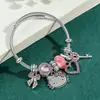 Pulseira Panjia Rosa Pulseira Gato KT Pulseira Desenho Animado Transfronteiriça Fofa Pando Hello Kitty Puxar Fábrica de Joias Atacado