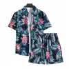 Traje de Desempeño para Jardín de Infantes Estilo Étnico Dai Ropa Familiar Camisa Floral para Hombre y Mujer Manga Corta Retro Hawaiano Ropa Infantil Tendencia