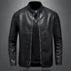 [con terciopelo // delgado] nueva chaqueta de cuero para hombre de comercio exterior para hombre transfronteriza abrigo casual de motocicleta de otoño e invierno ropa de hombre
