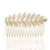 Ka ornamentos Europa e os Estados Unidos quente ouro folha de cabelo faixa de cabelo pente noiva cocar folha headband acessórios de cabelo presente de Natal