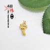 Acessórios de Joias DIY Coroa Fivela Semente de Melão Micro-Incrustada Cobre Banhado a Ouro Real Pingente de Jade Pingente de Pedra de Jade Fivela
